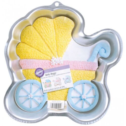 Novelty Cake Pan-Baby Buggy Silver 11.25x11.25x2