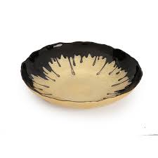 CSB2316 Black Dipped Gold Salad Bowl - 11.75