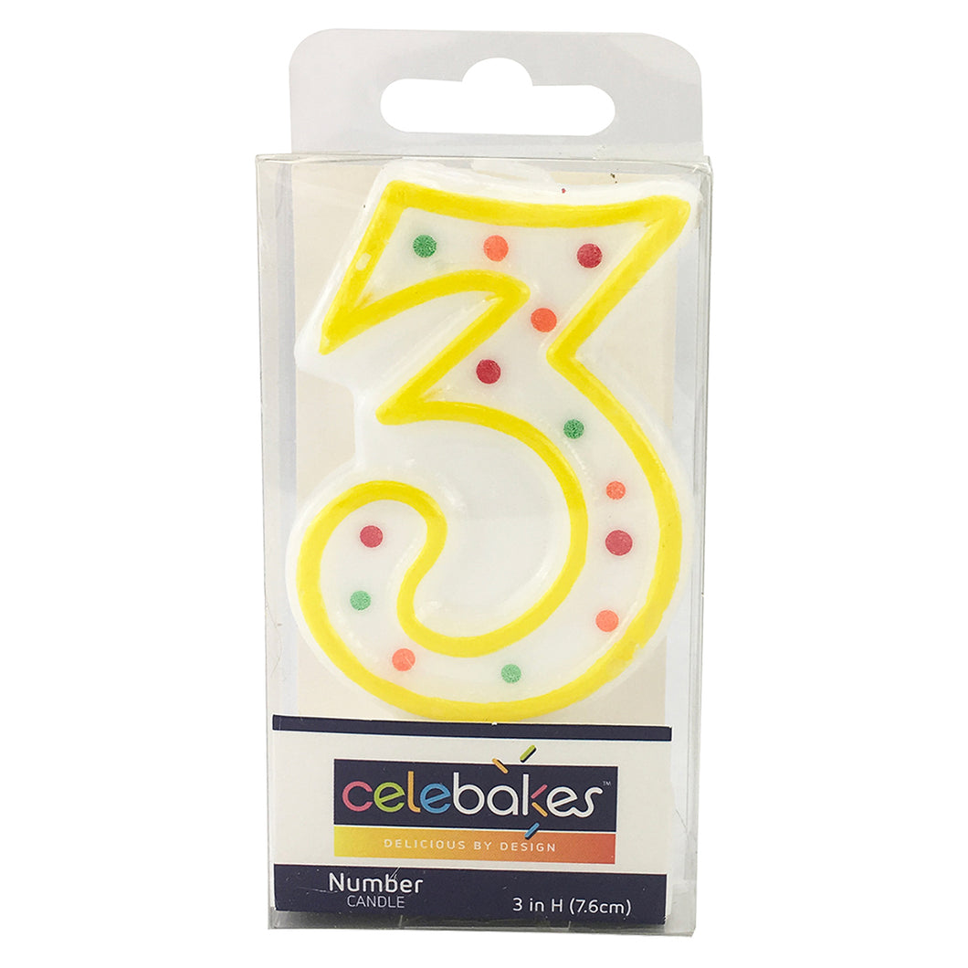Celebakes Candle-Polka Dot, #3