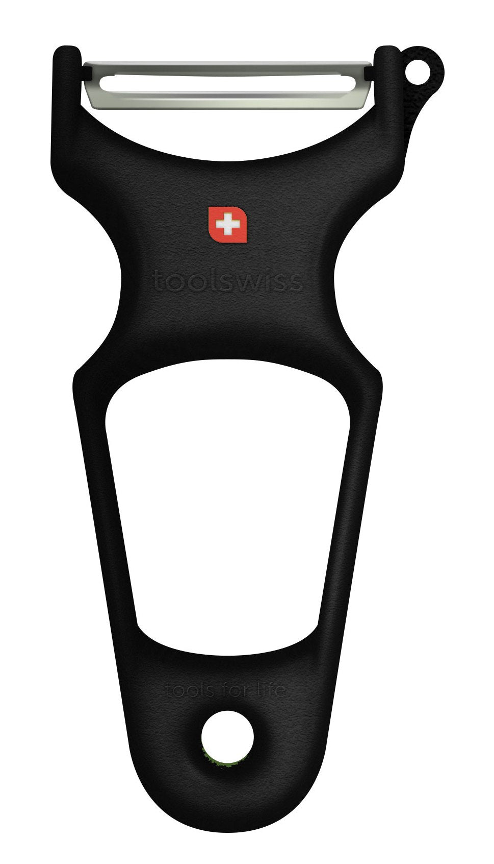 Toolswiss Classinox - Vegetable Peeler SS Blade, Black