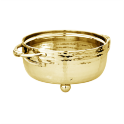 J-SB-GD-S GOLD HAMMERED Dip Container Holder ENTANGLED HANDLE