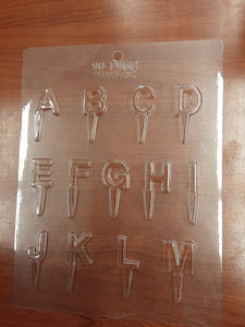 #90-p9661 LETTER A-M CHOCOPICK CHOCOLATE MOLD