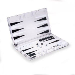 G567 LUCAS ACRYLIC BACKGAMMON SET