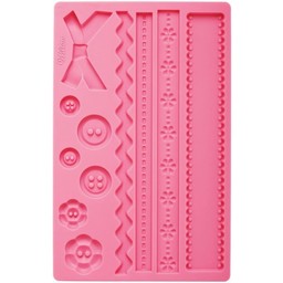 Wilton Silicone Ribbon and Fabric Fondant and Gum Paste Mold - Cake Decorating Supplies