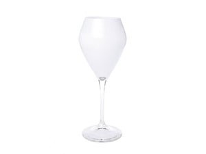 CWR818W V-Shaped Wine Glasses White with Clear Stem
