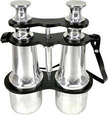 15283 METAL 9" BINOCULARS, SILVER