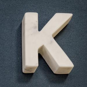 70065 White Marble Letter K