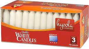 72 European shabbos candles 3 hour
