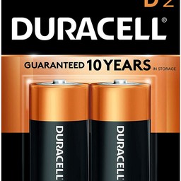 DURACELL BATTERY,D-2 PACK