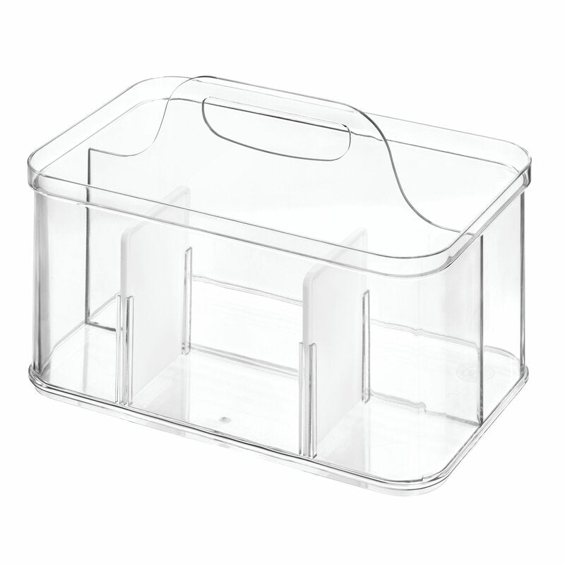 Crisp Cutlery Tote Clear/Matte White