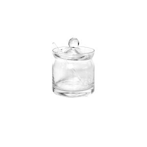 X972 Honey Serving Dish Glass With Spoon