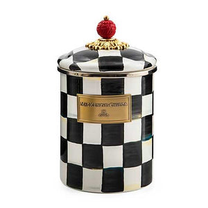 89225-40R Courtly Check Enamel Canister - Medium