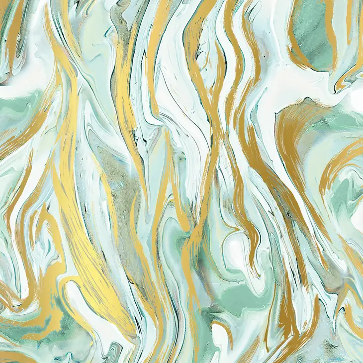 Marbleized Mint Gift Wrap