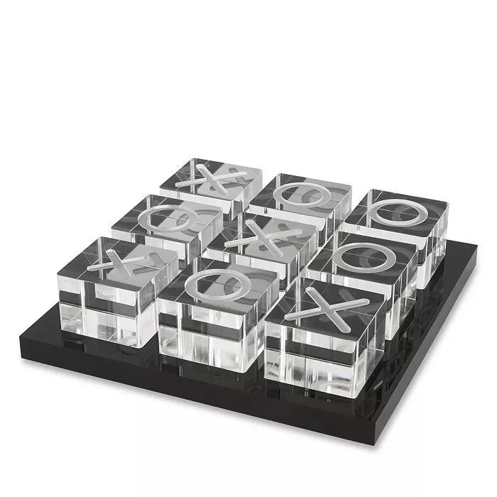 Lucite Tic-Tac-Toe-Black